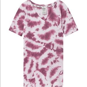 NEW SIZE SMALL VICTORIA'S SECRET PINK TIE DYE TEE